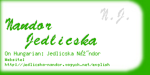 nandor jedlicska business card